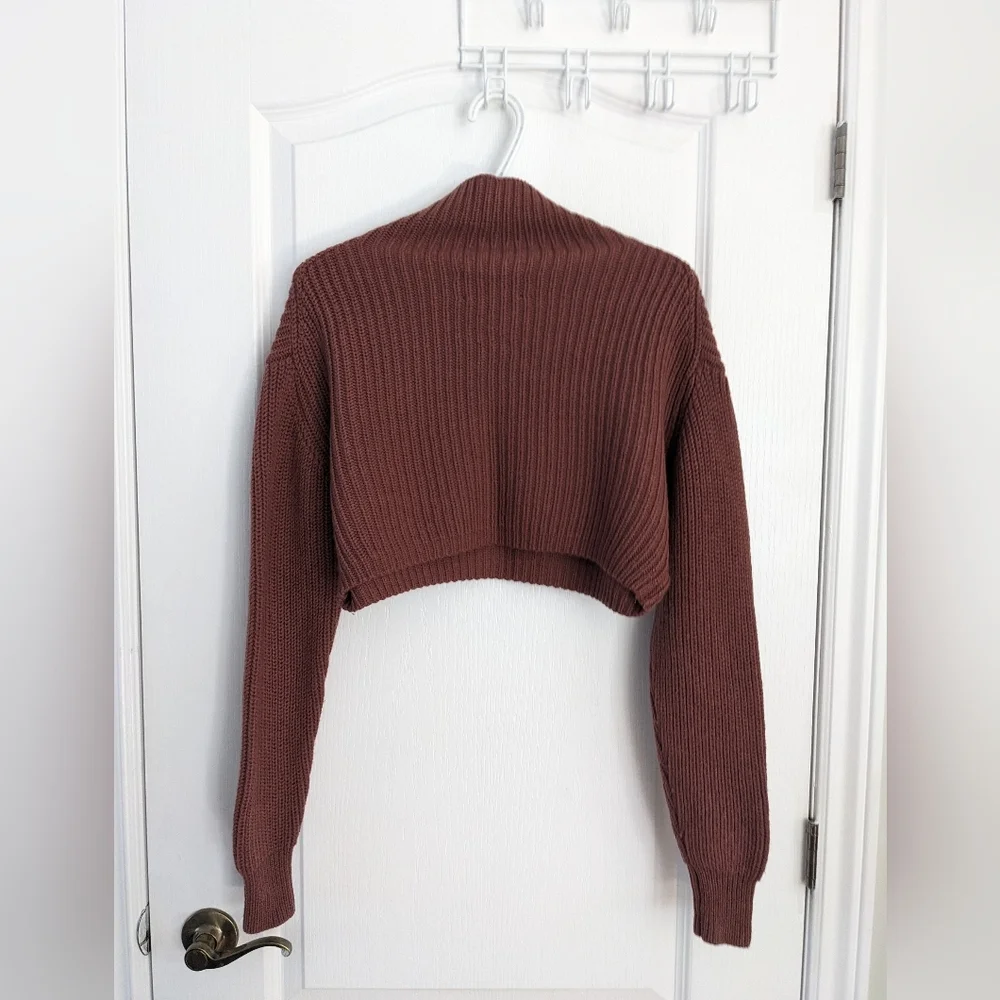 Aritzia Wilfred Montpelier Merino Wool Turtleneck Sweater mauve XS - Picture 8 of 8